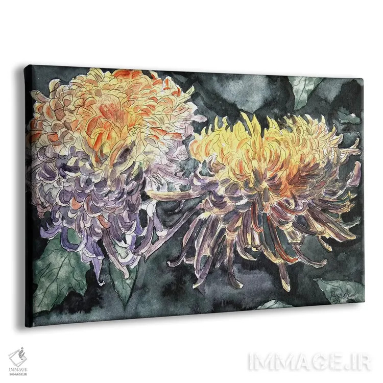 تابلو گل داوودی یک اثر درک مککری - نمای پرسپکتیو محصول