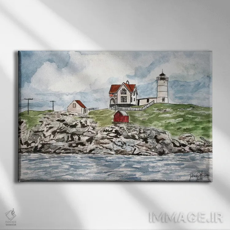 تابلو فانوس دریایی کیپ ندیک اثر درک مککری - نمای روبهرو روی دیوار