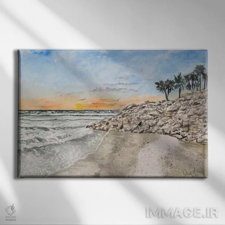 تابلو تابلوی ساحل بردنتون اثر درک مککری - نمای روبهرو روی دیوار