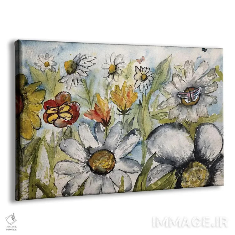 تابلو پروانهها و گلها اثر درک مککری - نمای پرسپکتیو محصول