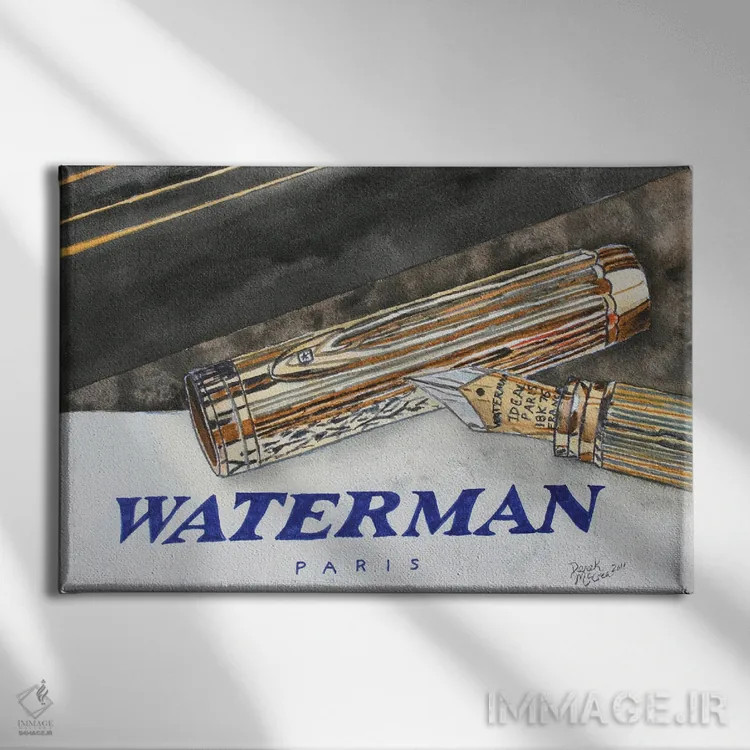 تابلو یک روز در دفتر اثر درک مککری - نمای روبهرو روی دیوار