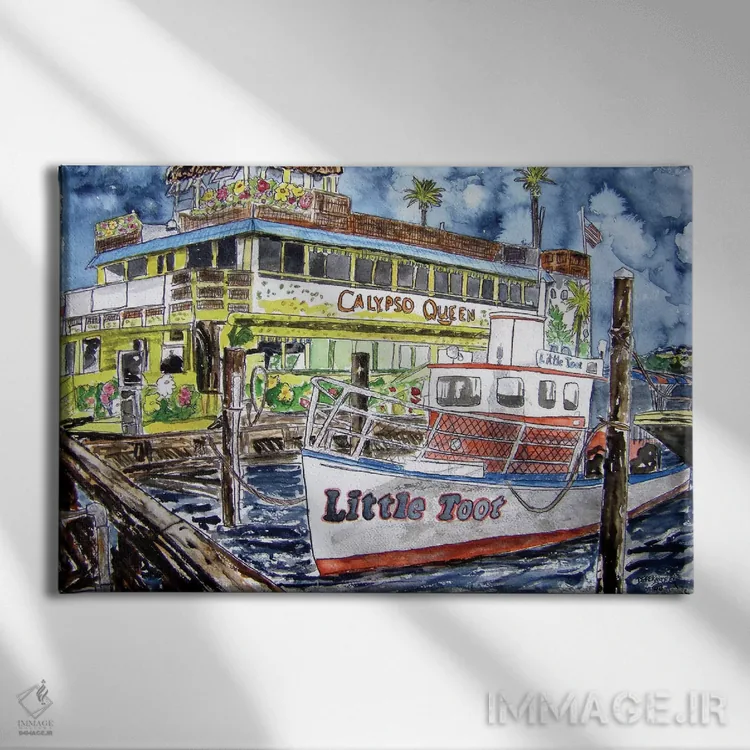 تابلو قایق کلیرواتر (آبهای زلال) اثر درک مککری - نمای روبهرو روی دیوار