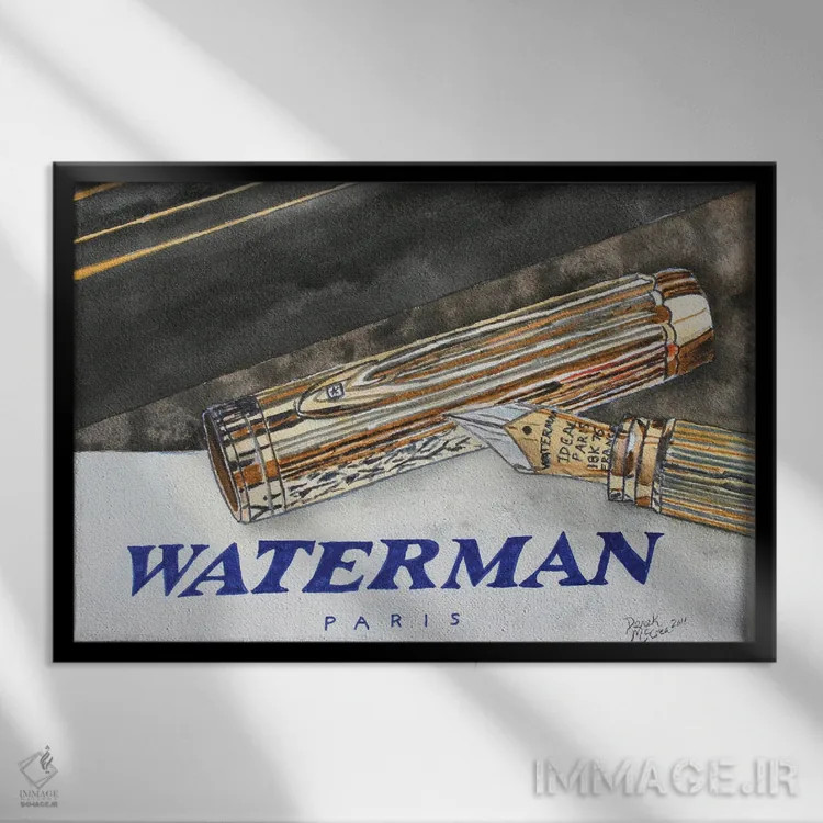 تابلو یک روز در دفتر اثر درک مککری - نمای قابدار مشکی