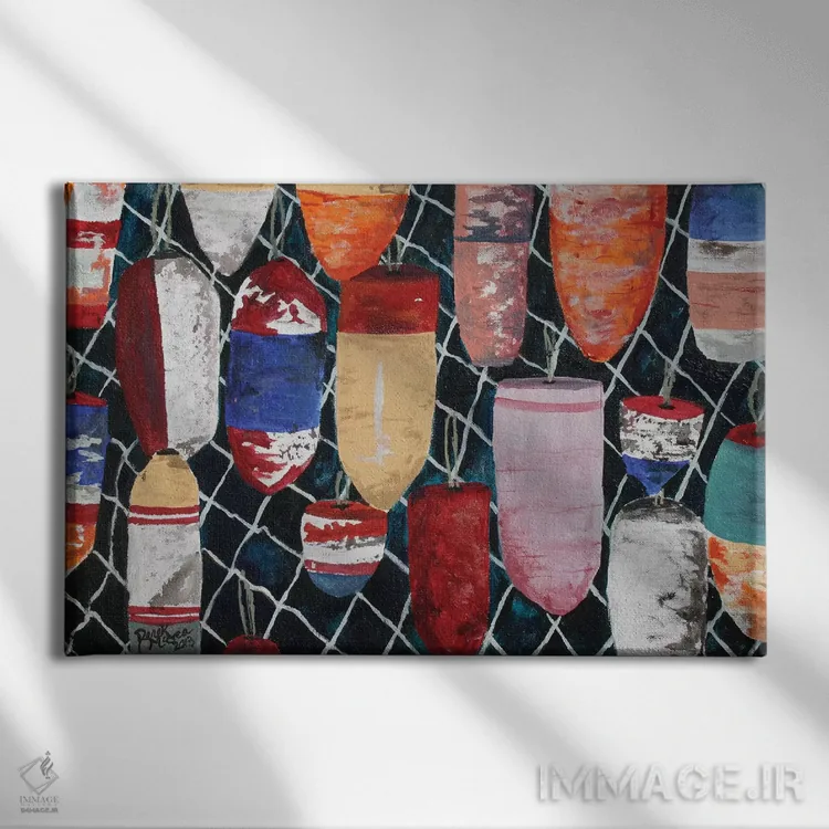 تابلو شناورهای خرچنگگیری اثر درک مککری - نمای روبهرو روی دیوار