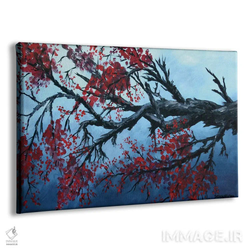 تابلو شکوفههای گیلاس ژاپنی اثر درک مککری - نمای پرسپکتیو محصول
