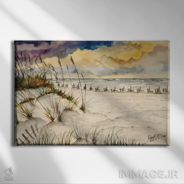 تابلو ساحل دستین، فلوریدا اثر درک مککری - نمای روبهرو روی دیوار
