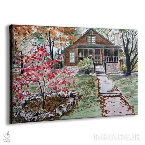 تابلو کلبهٔ چوبی اثر درک مککری - نمای پرسپکتیو محصول