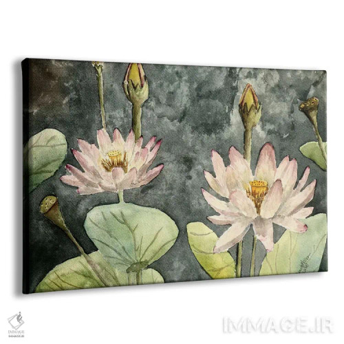 تابلو گلهای نیلوفر آبی اثر درک مککری - نمای پرسپکتیو محصول