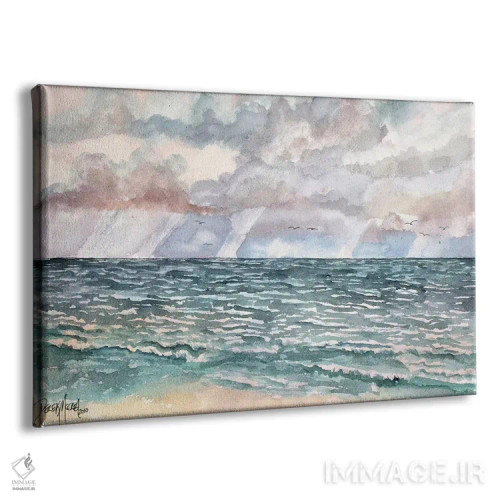 تابلو چشمانداز دریایی اسطوخودوس اثر درک مککری - نمای پرسپکتیو محصول