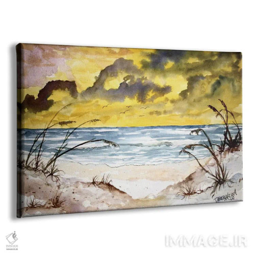 تابلو چشمانداز دریایی ساحل اثر درک مککری - نمای پرسپکتیو محصول