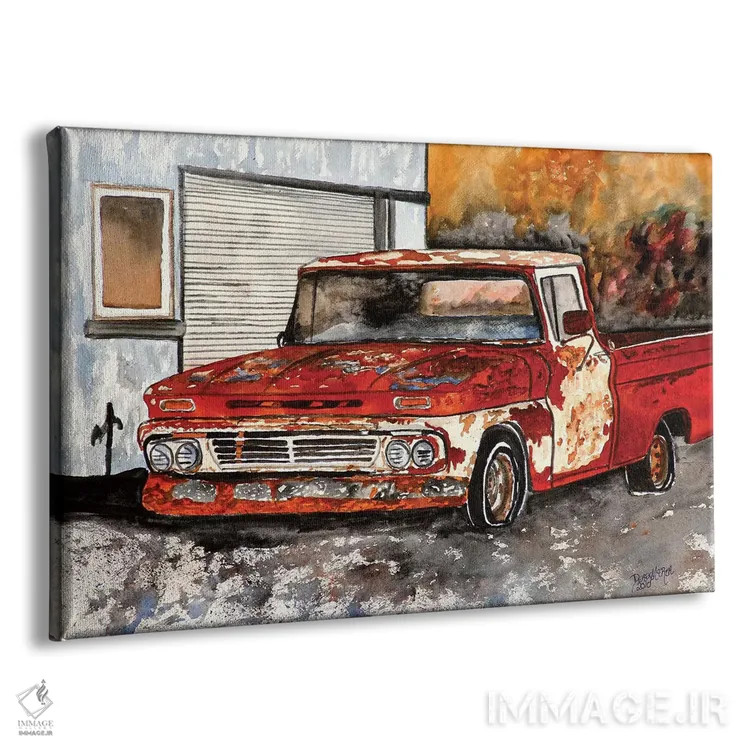 تابلو وانت شورلت قدیمی اثر درک مککری - نمای پرسپکتیو محصول