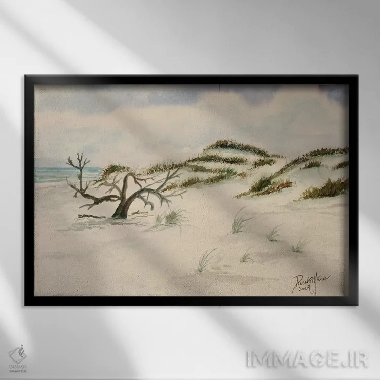 تابلو ساحل فورت والتون اثر درک مککری - نمای قابدار مشکی