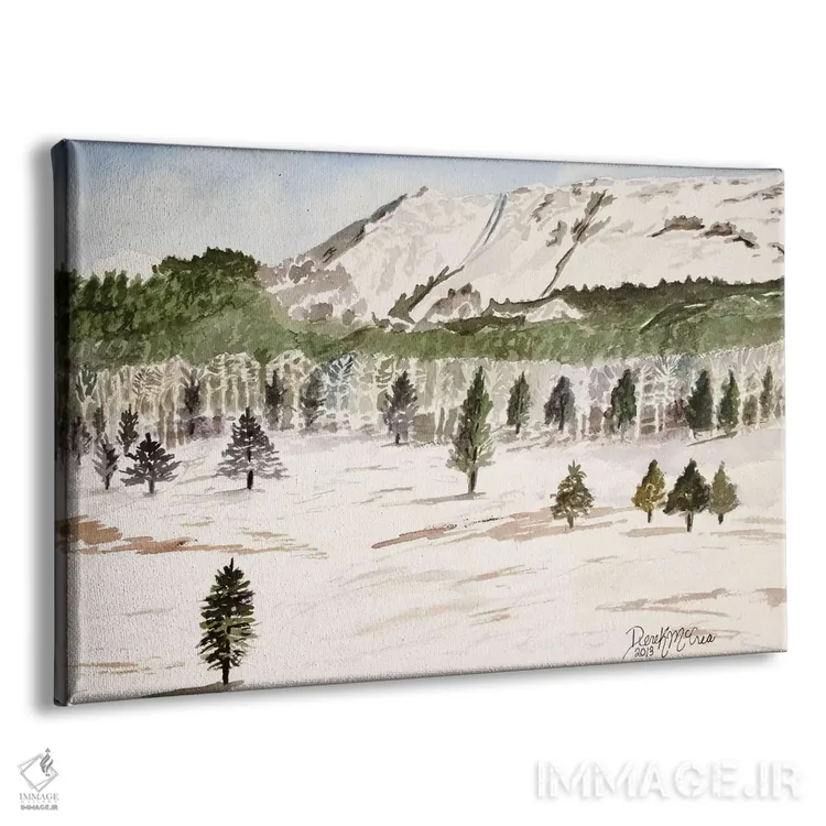 تابلو چشمانداز کوهستانی پایکس پیک اثر درک مککری - نمای پرسپکتیو محصول