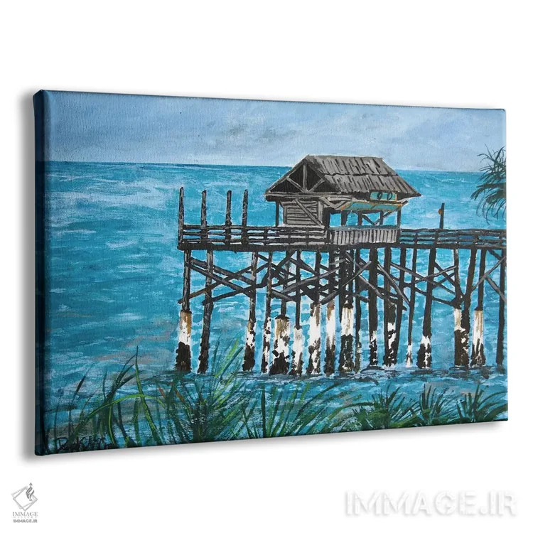 تابلو چشمانداز اسکلهٔ دریایی اثر درک مککری - نمای پرسپکتیو محصول