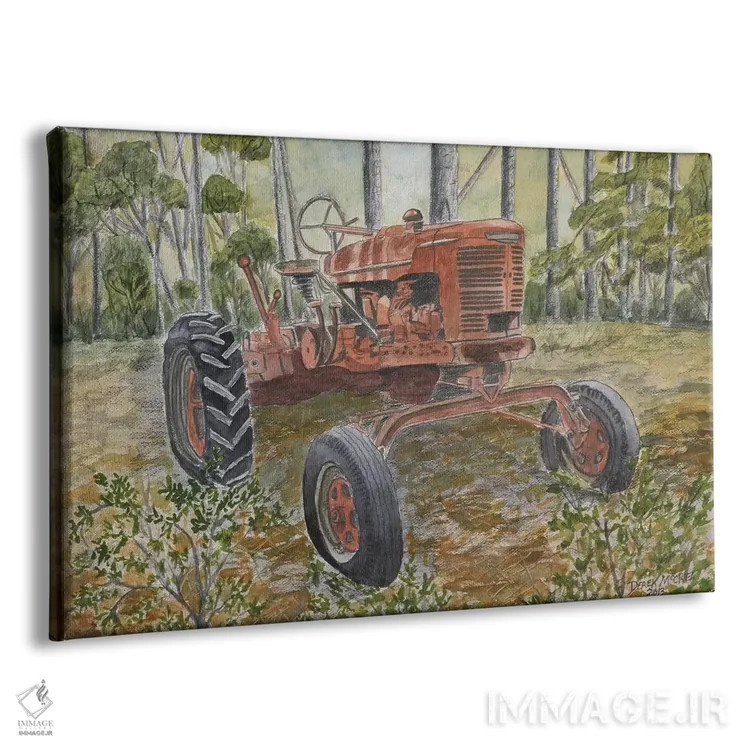 تابلو تراکتور قدیمی اثر درک مککری - نمای پرسپکتیو محصول