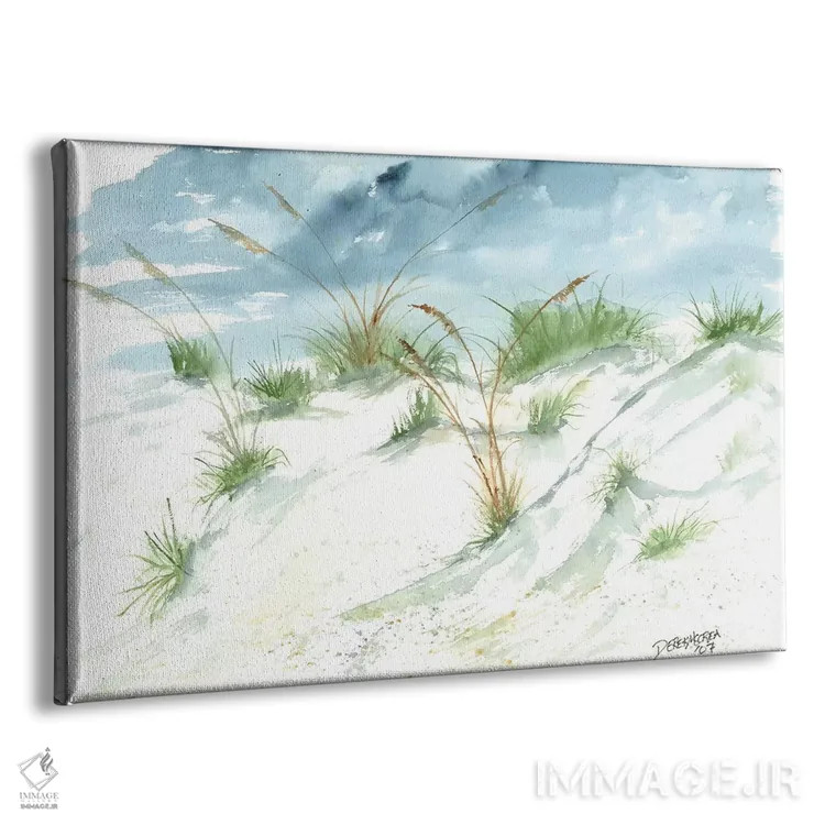 تابلو نقاشی ساحل با تپههای شنی اثر درک مککری - نمای پرسپکتیو محصول