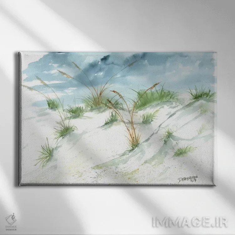 تابلو نقاشی ساحل با تپههای شنی اثر درک مککری - نمای روبهرو روی دیوار
