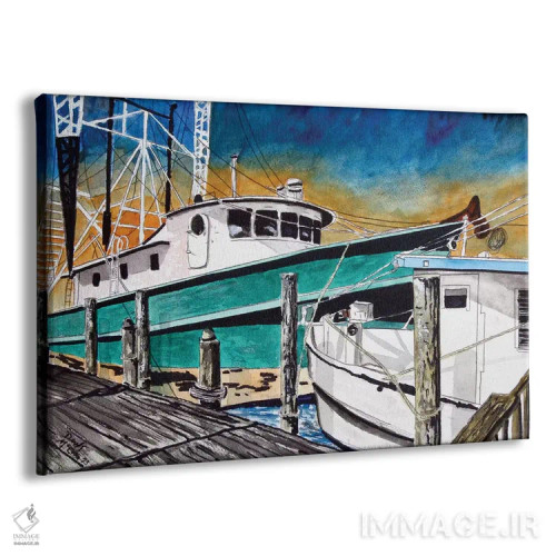 تابلو قایقهای میگوگیری II اثر درک مککری - نمای پرسپکتیو محصول