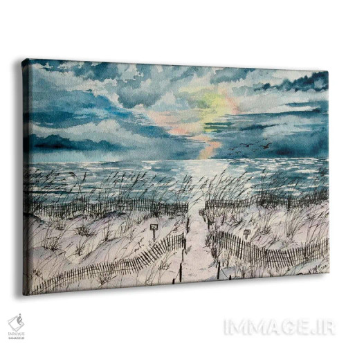 تابلو تپههای شنی ساحل تابستانی اثر درک مککری - نمای پرسپکتیو محصول