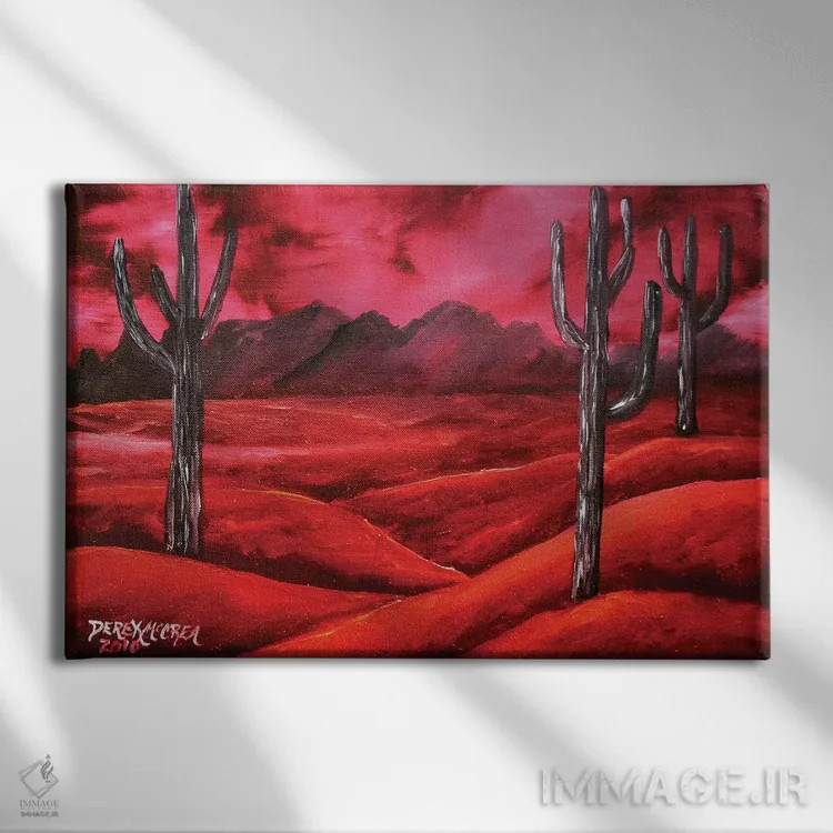 تابلو بیابان جنوبغربی اثر درک مککری - نمای روبهرو روی دیوار