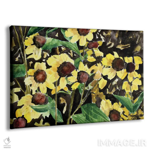 تابلو گلهای سوزان سیاهچشم اثر درک مککری - نمای پرسپکتیو محصول