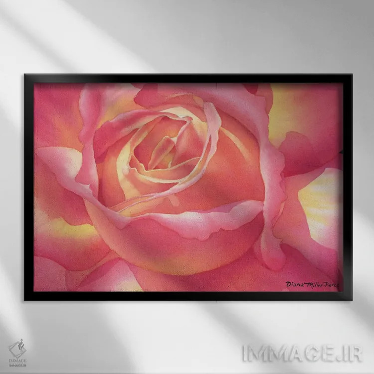 تابلو همهچیز درخشان اثر دیانا میلر-پیرس - نمای قابدار مشکی