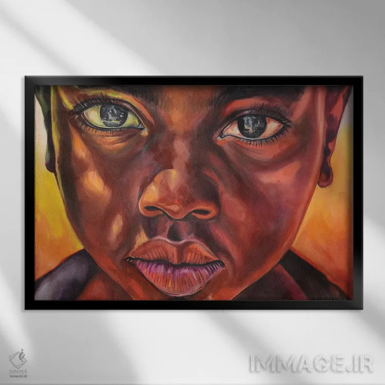 تابلو چشمانداز امید اثر دامولا آیگبایو - نمای قابدار مشکی