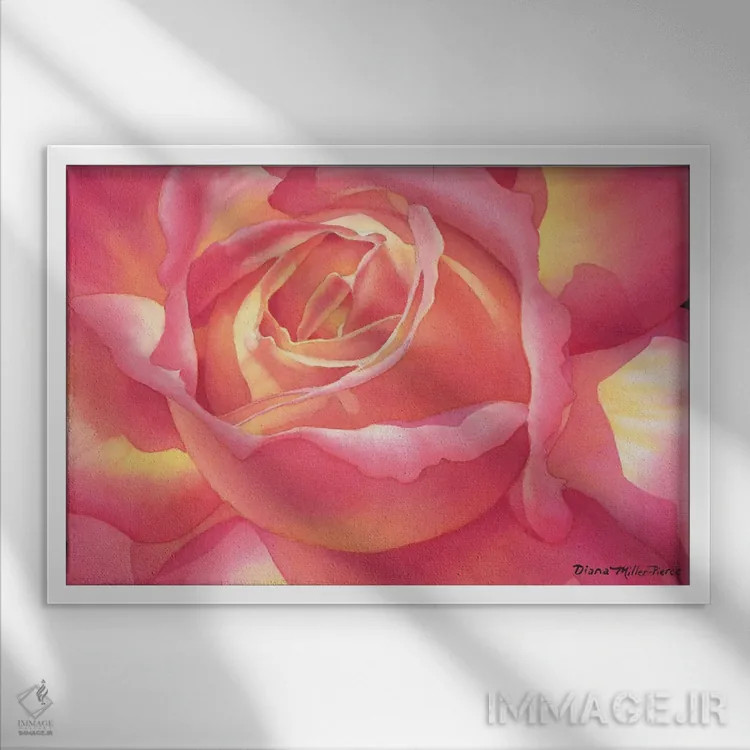 تابلو همهچیز درخشان اثر دیانا میلر-پیرس - نمای قابدار سفید