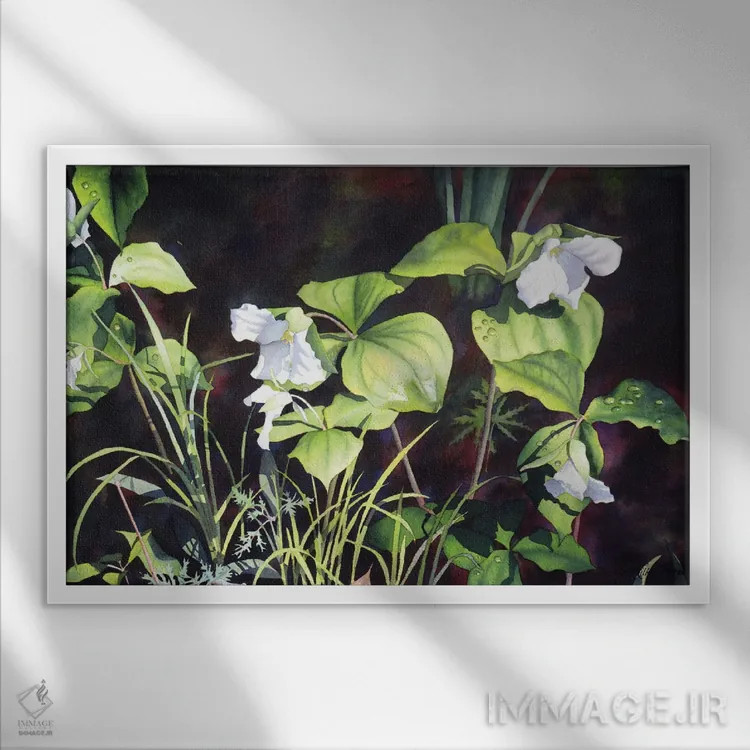 تابلو بارانهای آوریل میآورند... اثر دیانا میلر-پیرس - نمای قابدار سفید