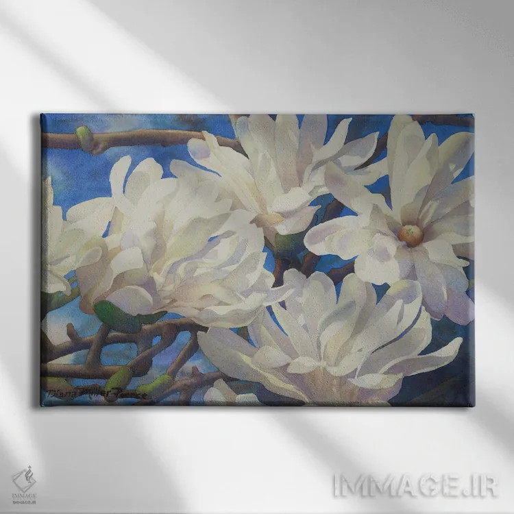 تابلو شرق و غرب به هم میرسند اثر دیانا میلر-پیرس - نمای روبهرو روی دیوار