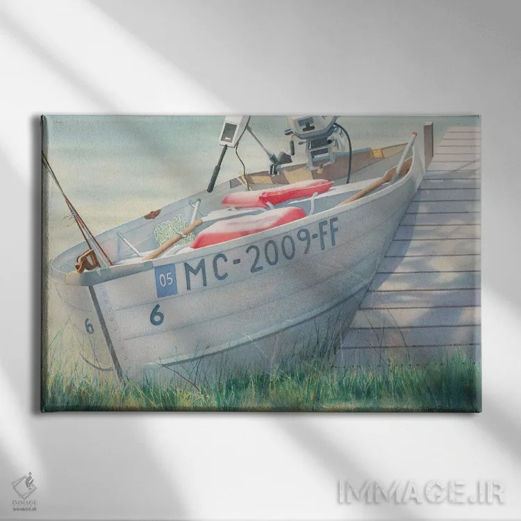 تابلو دوست دارم ماهیگیری کنم اثر دیانا میلر-پیرس - نمای روبهرو روی دیوار