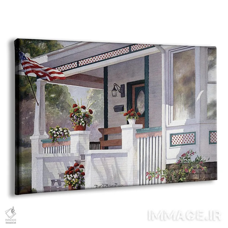 تابلو در سایهٔ افرا کهن اثر دیانا میلر-پیرس - نمای پرسپکتیو محصول