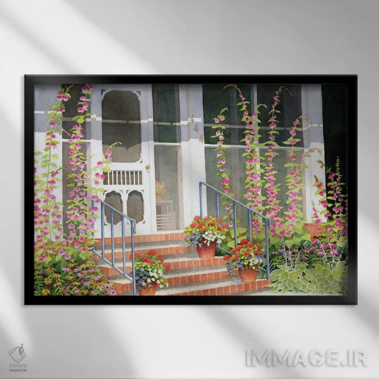 تابلو روزهای مهآلود تابستان اثر دیانا میلر-پیرس - نمای قابدار مشکی