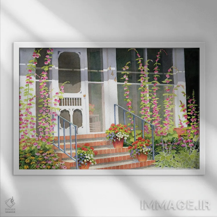 تابلو روزهای مهآلود تابستان اثر دیانا میلر-پیرس - نمای قابدار سفید