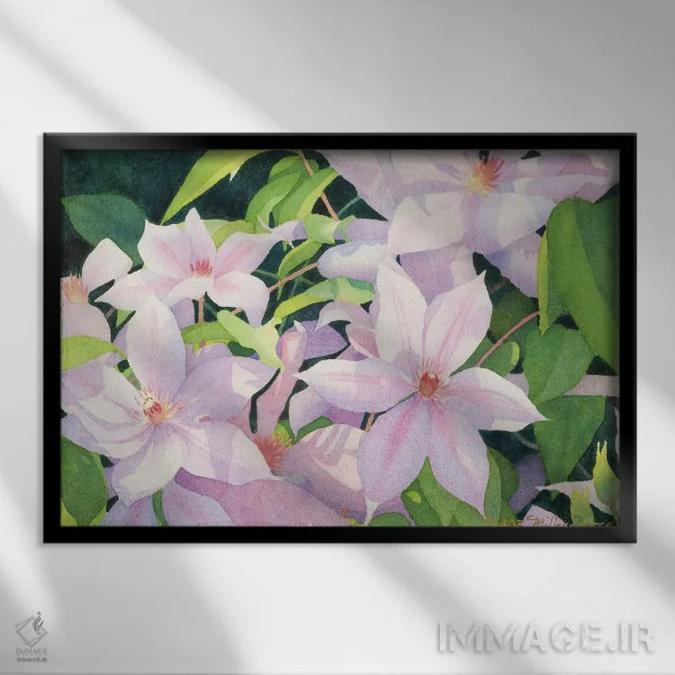 تابلو صلح اسطوخودوس اثر دیانا میلر-پیرس - نمای قابدار مشکی