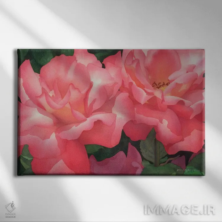 تابلو فلامنکوی صورتی اثر دیانا میلر-پیرس - نمای روبهرو روی دیوار