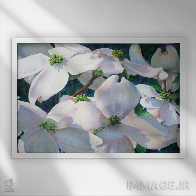 تابلو مدراتو (اصطلاح موسیقی) اثر دیانا میلر-پیرس - نمای قابدار سفید