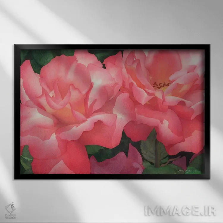 تابلو فلامنکوی صورتی اثر دیانا میلر-پیرس - نمای قابدار مشکی