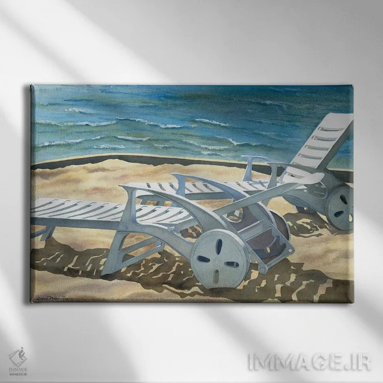 تابلو ناهار بیرون - ساحل اثر دیانا میلر-پیرس - نمای روبهرو روی دیوار