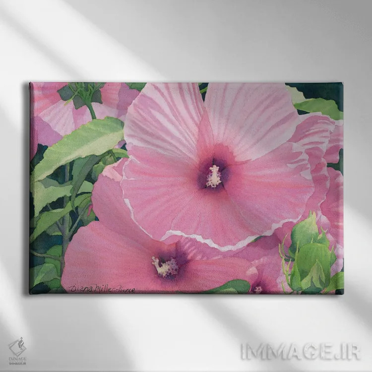 تابلو سوناتای صورتی اثر دیانا میلر-پیرس - نمای روبهرو روی دیوار