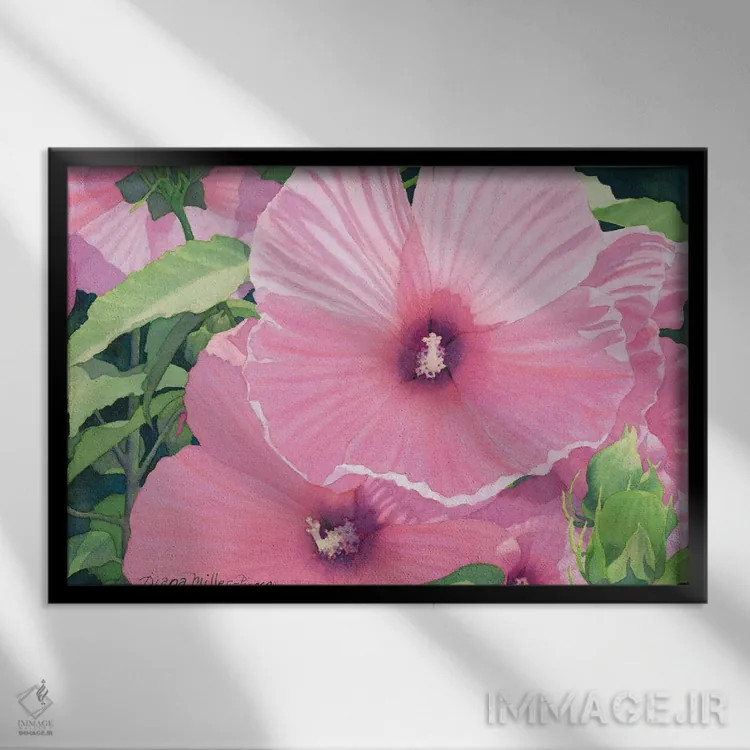 تابلو سوناتای صورتی اثر دیانا میلر-پیرس - نمای قابدار مشکی