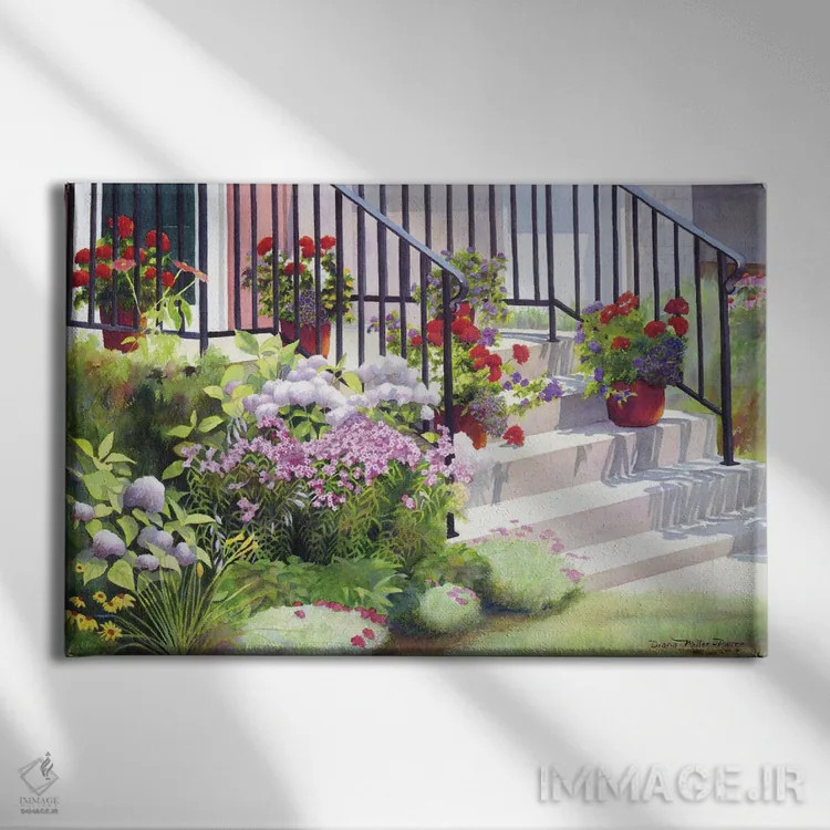 تابلو شور و نشاط تابستان اثر دیانا میلر-پیرس - نمای روبهرو روی دیوار