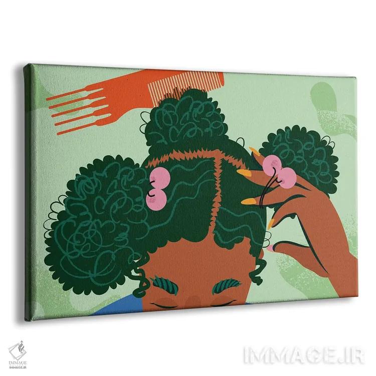 تابلو کش مو اثر دومونیک براون - نمای پرسپکتیو محصول