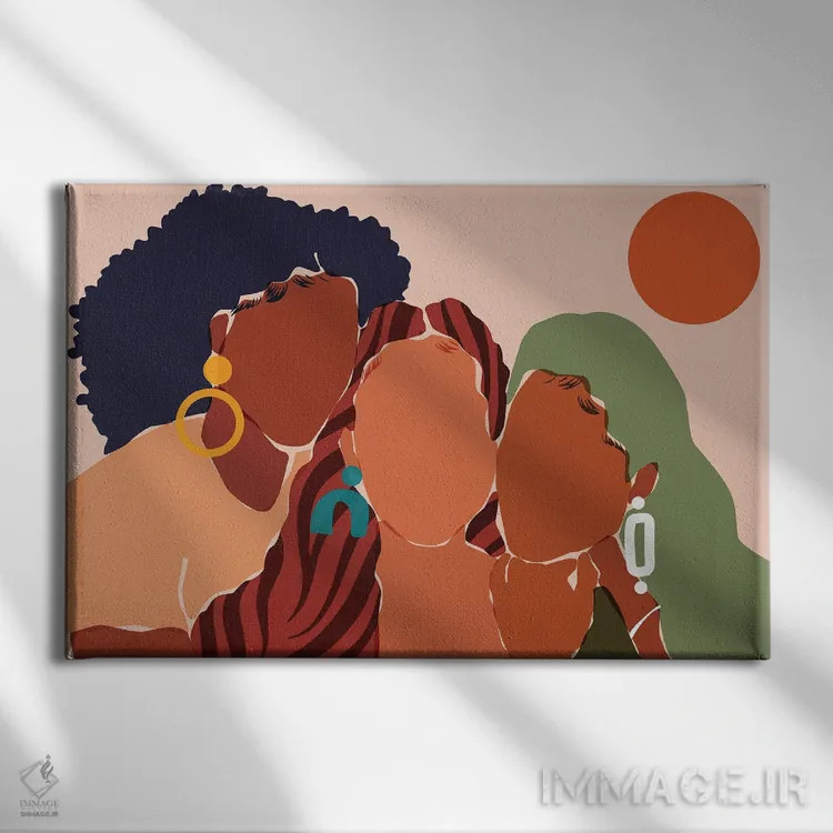 تابلو خواهرانه اثر دومونیک براون - نمای روبهرو روی دیوار