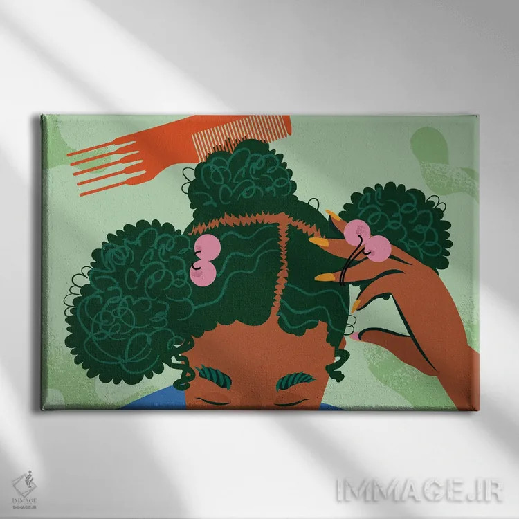 تابلو کش مو اثر دومونیک براون - نمای روبهرو روی دیوار