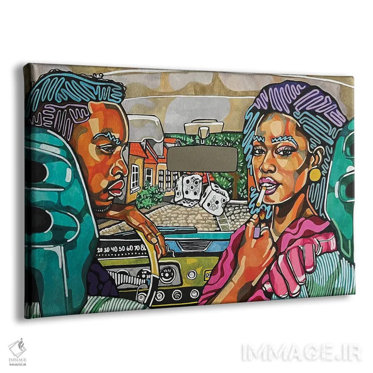 تابلو هوپتی من (ماشین قدیمی) اثر دومونیک براون - نمای پرسپکتیو محصول