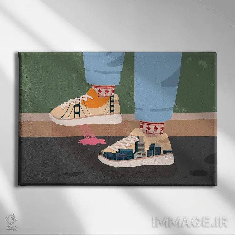 تابلو رویای کالیفرنیا اثر دومونیک براون - نمای روبهرو روی دیوار