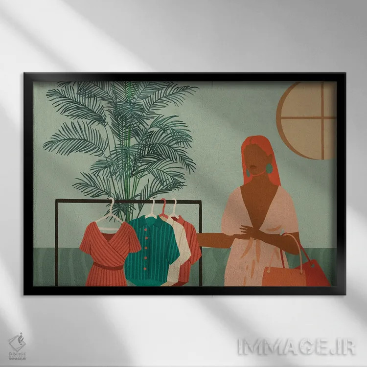 تابلو خرید درمانی شماره ۱ اثر دومونیک براون - نمای قابدار مشکی