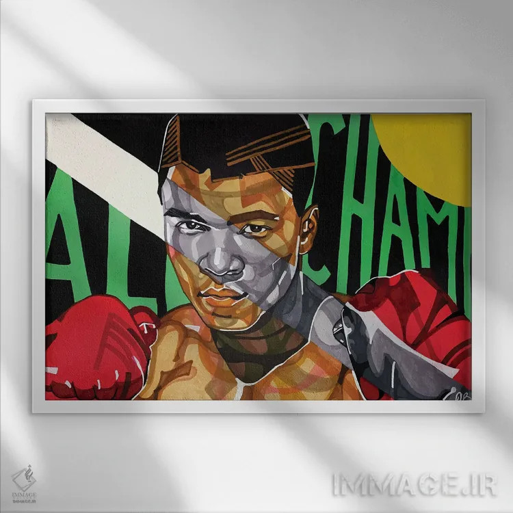 تابلو علی اثر دومونیک براون - نمای قابدار سفید