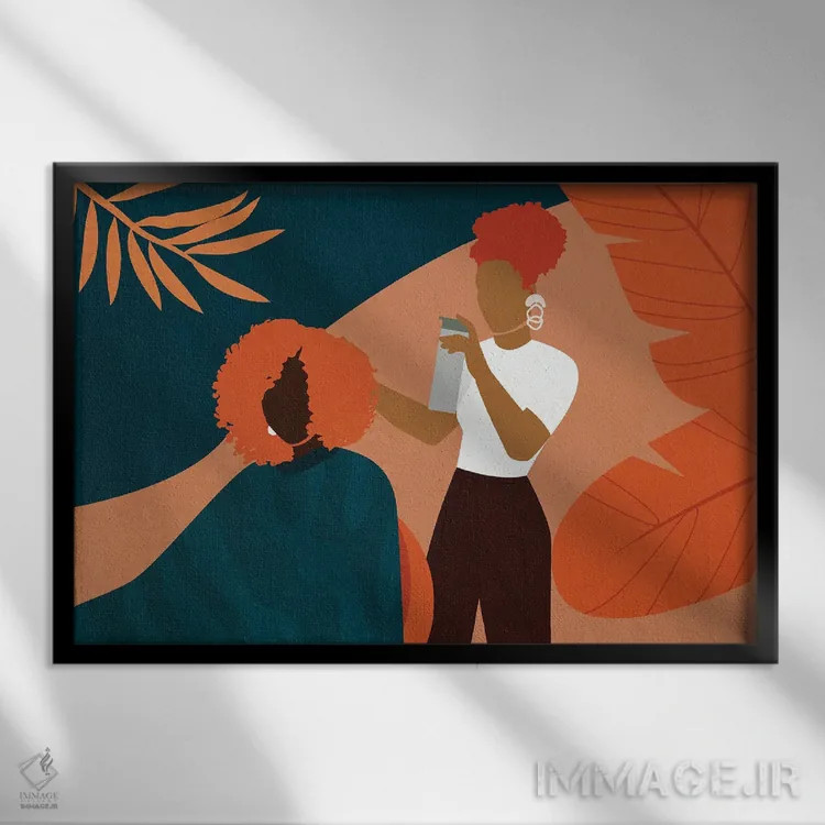 تابلو سالن شماره ۱ اثر دومونیک براون - نمای قابدار مشکی